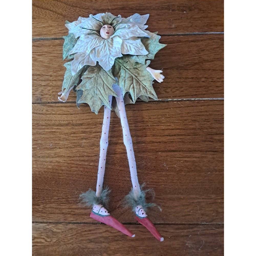 Dept 56 Krinkles 13.5" POINSETTIA Doll Figure Patience Brewster Tree TOPPER J5